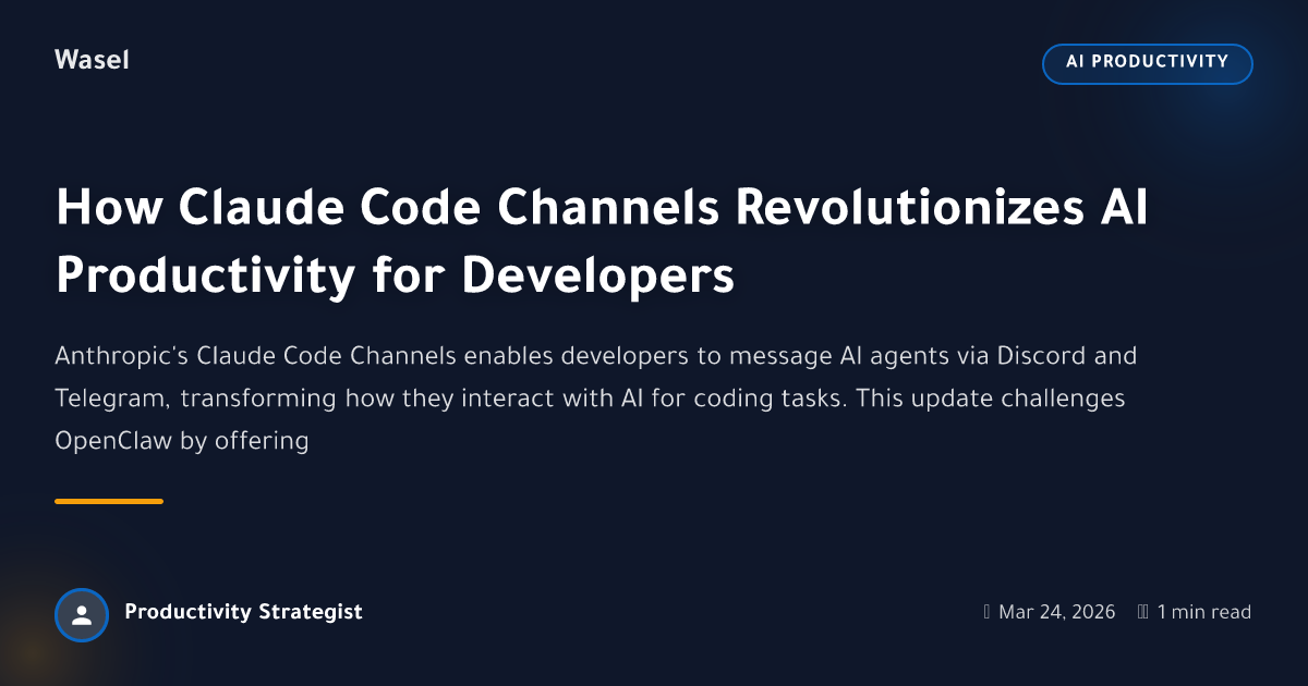 How Claude Code Channels Revolutionizes AI Productivity for Developers